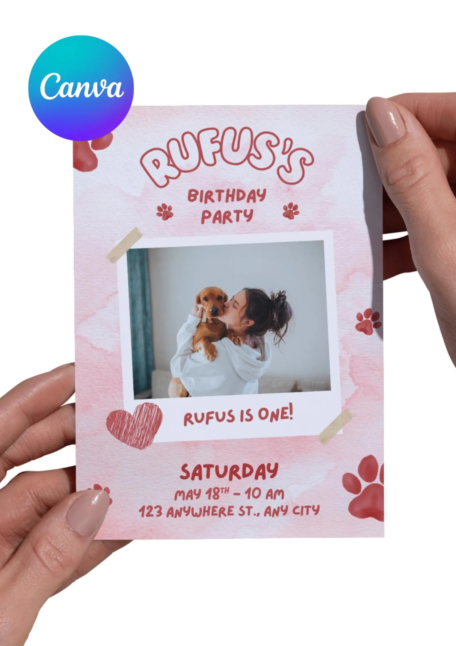 Dog Birthday PAW-TY Invitation - Cooper