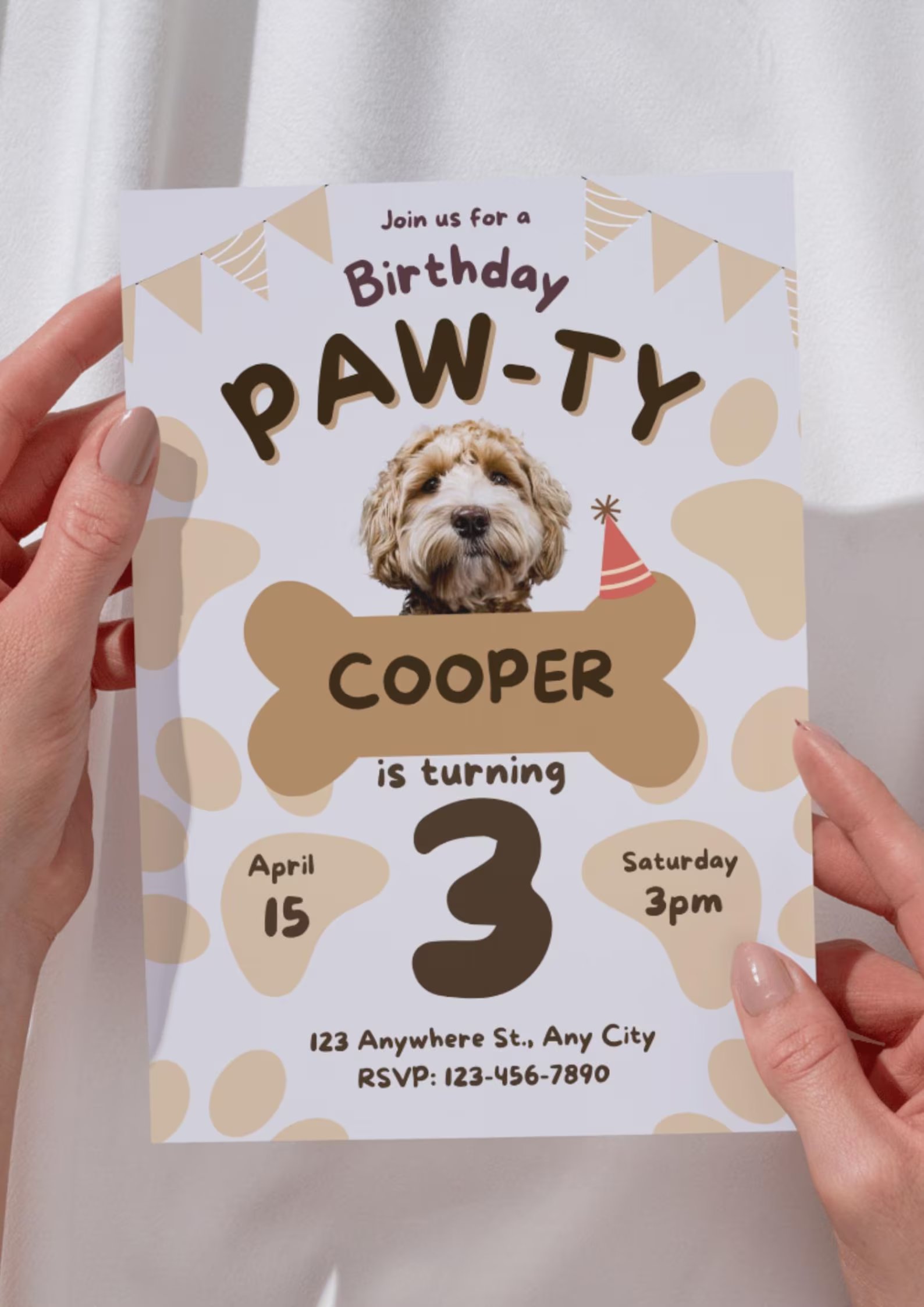 Editable Pet Birthday Invite - Rufus